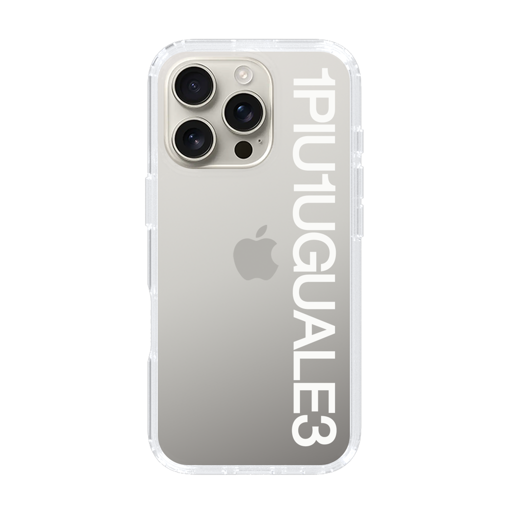 1PIU1UGUALE3 - Logo - White